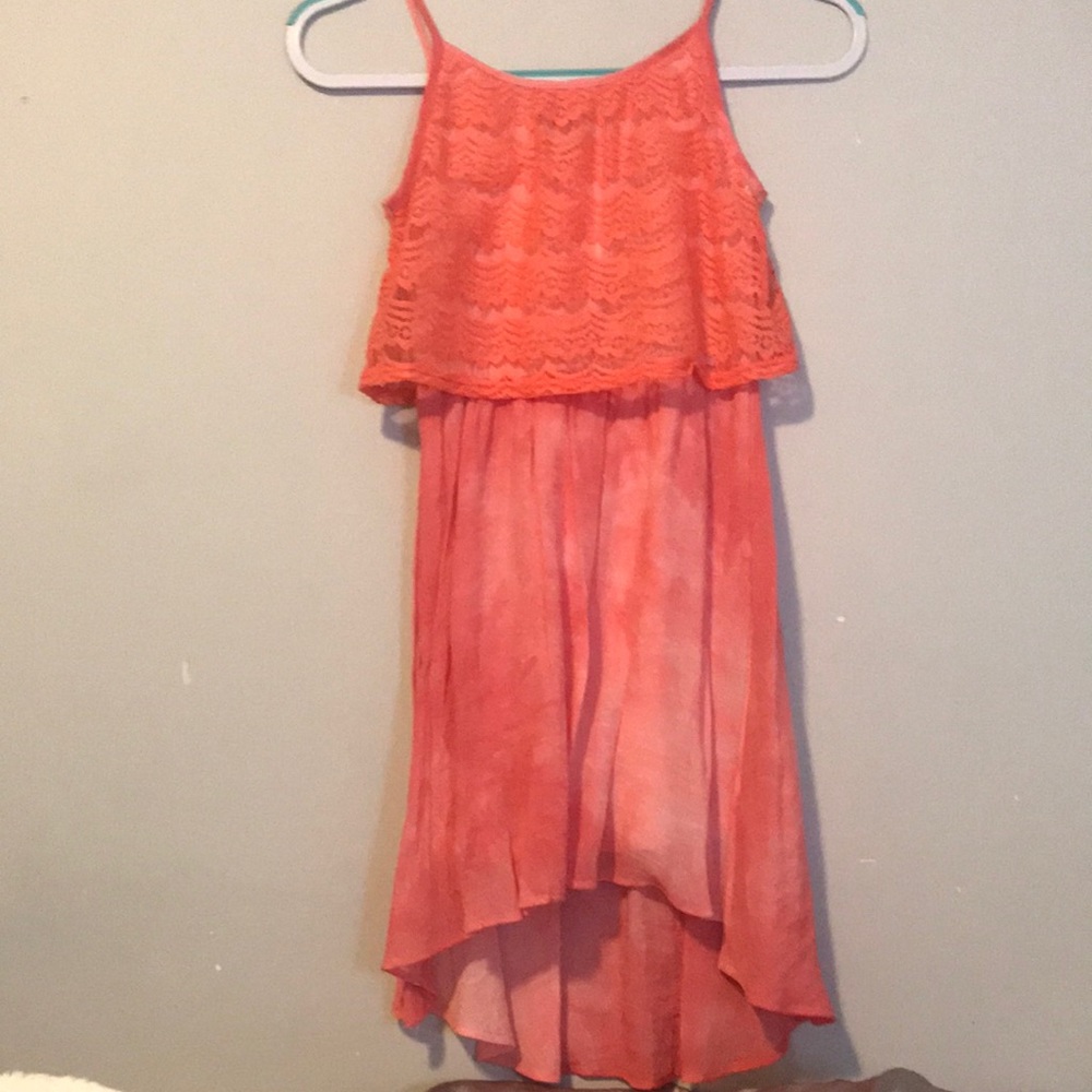 Coral Hi-Lo dress